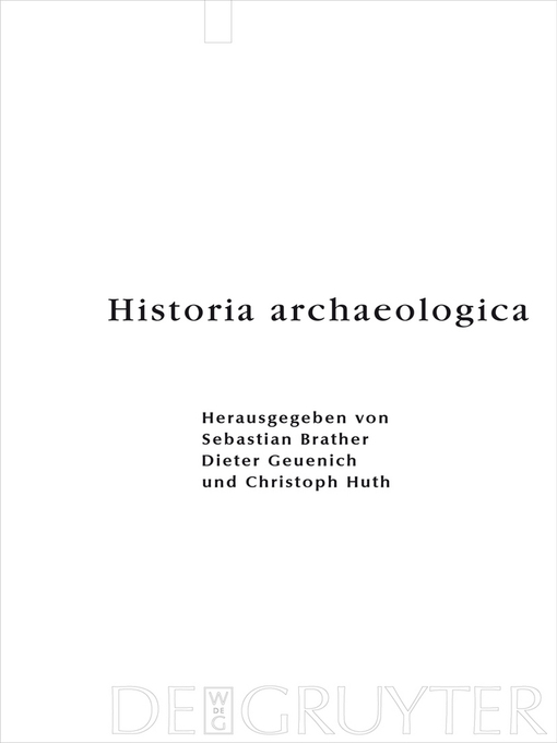 Upplýsingar um Historia archaeologica eftir Sebastian Brather - Biðlisti